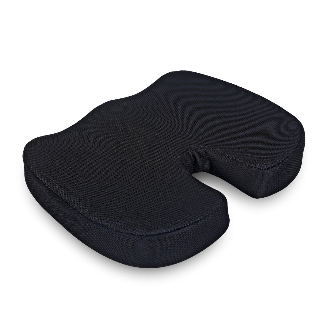 Sleeplabs Memory Foam Coccyx Seat Cushion- Black
